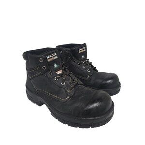 DAKOTA Men's 6'' 877 STEEL TOE STEEL PLATE Work Boots Black Size 9M